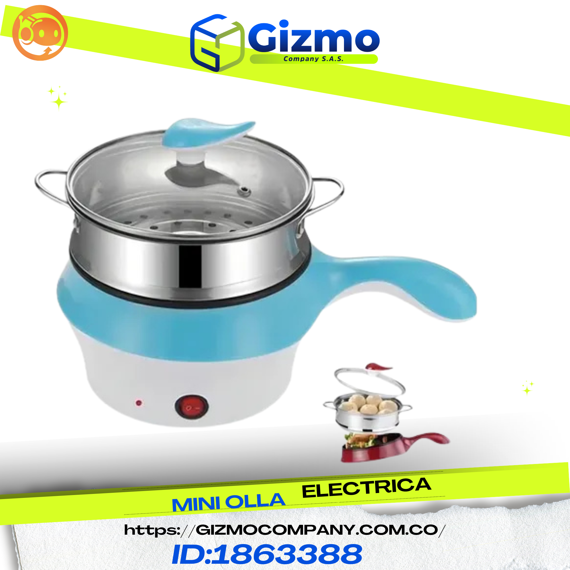 Mini Olla Electrica Coccion Vapor Multif